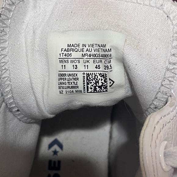 Sold on depop - Converse - White High-Top - Leather Sneakers - Picture 10 of 10